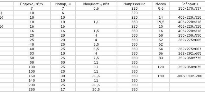 Гном — технические характеристики насосов